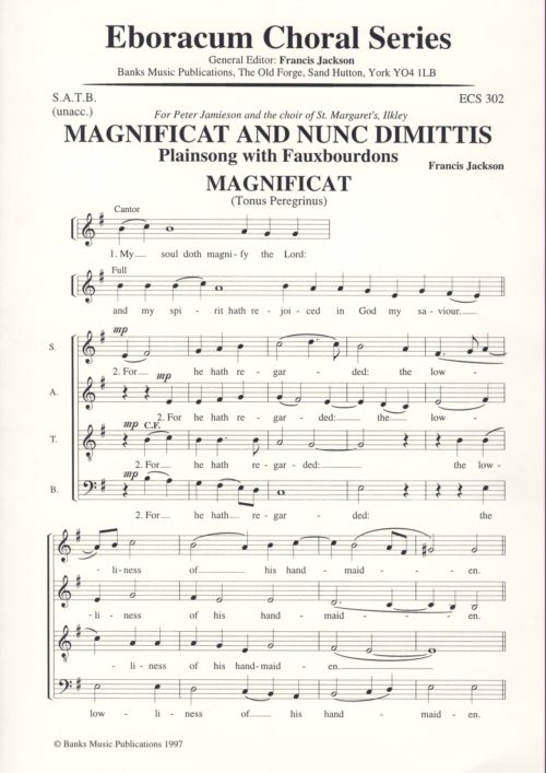 Francis Jackson: Magnificat & Nunc Dimittis: SATB: Vocal Score