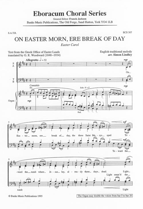On Easter Morn Ere Break Of Day: SATB: Vocal Score