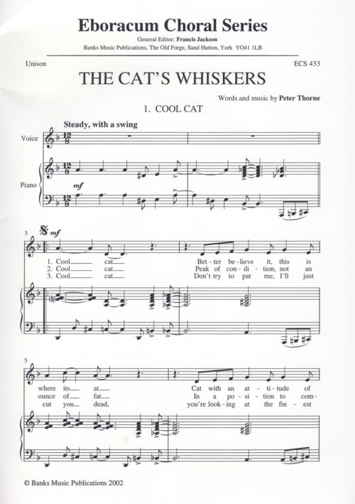 Peter Thorne: The Cat's Whiskers: Unison Voices: Vocal Score