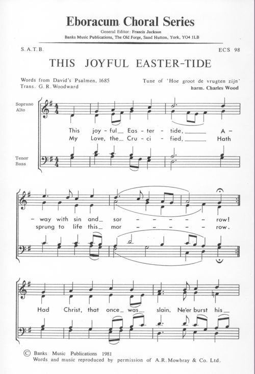 This Joyful Easter-Tide: SATB: Vocal Score