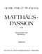 Georg Philipp Telemann: Matthäus-Passion 1746: SATB: Score