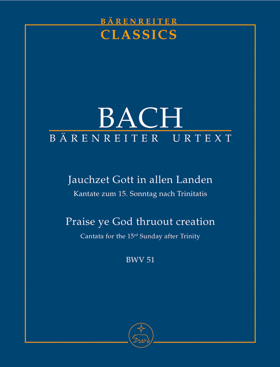 Johann Sebastian Bach: Cantata No. 51 - BWV 51: Orchestra: Miniature Score