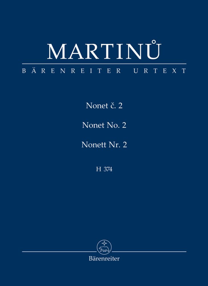 Bohuslav Martinu: Nonet No. 2 H 374: Ensemble: Score