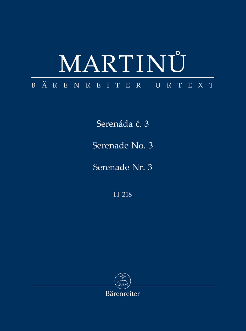 Bohuslav Martinu: Serenade no. 3 H 218: Chamber Ensemble: Study Score