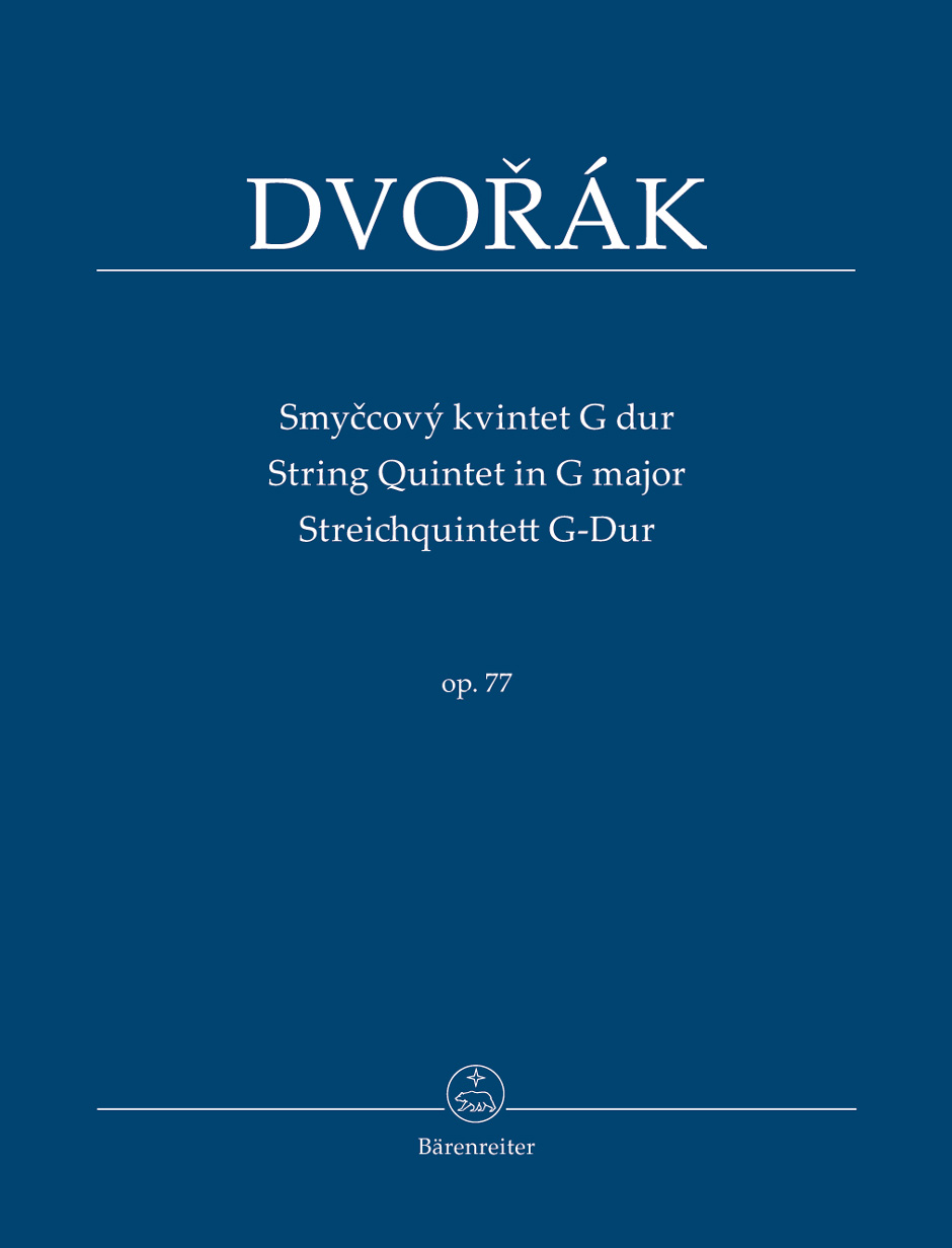 Antonín Dvo?ák: String Quintet In G  Op.77 - Study Score: String Quintet: Study