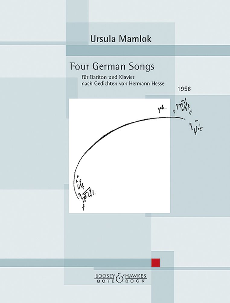 Ursula Mamlok: Four German Songs: Baritone Voice: Mixed Songbook