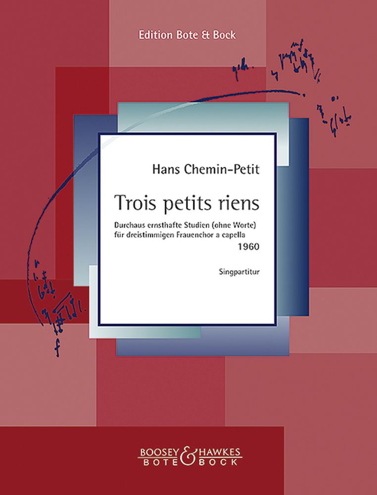 Hans Chemin-Petit: Trois Petits Riens: Upper Voices: Vocal Score