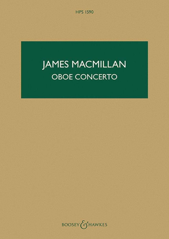 James MacMillan: Oboe Concerto: Oboe: Study Score