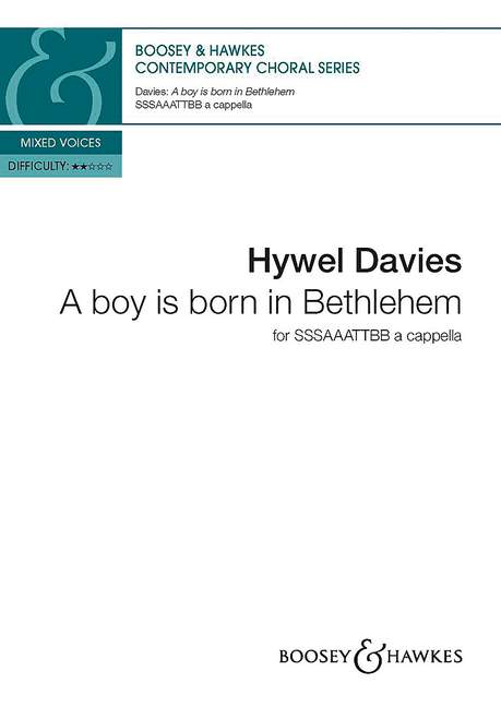 Hywel Davies: A boy is born in Bethlehem: Mixed Choir: Vocal Score