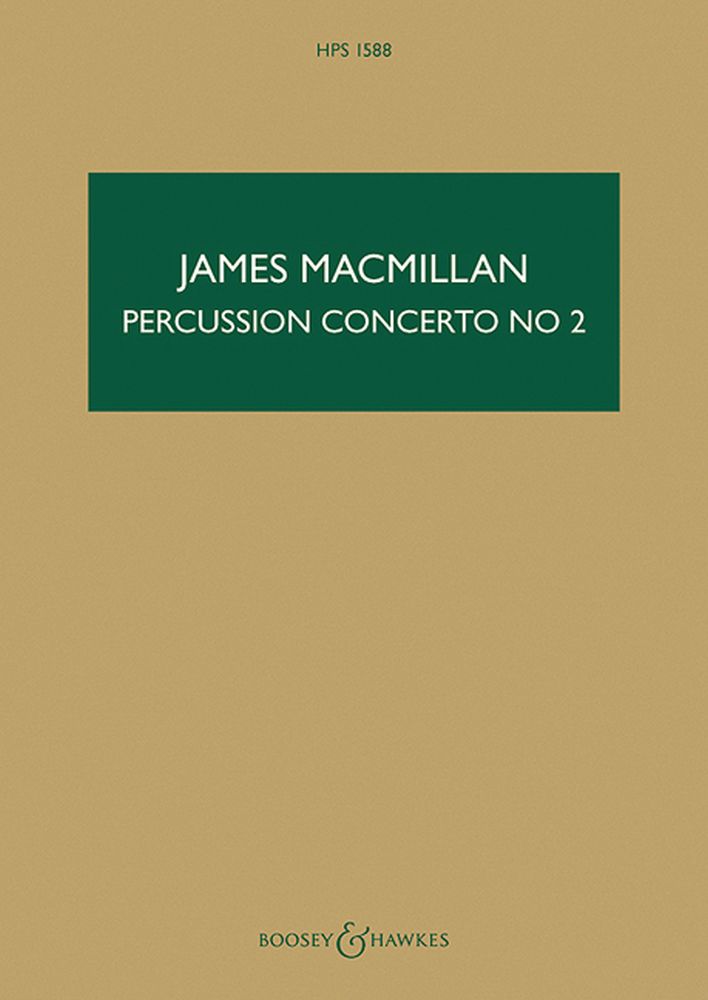 James MacMillan: Percussion Concerto No. 2: Percussion: Study Score
