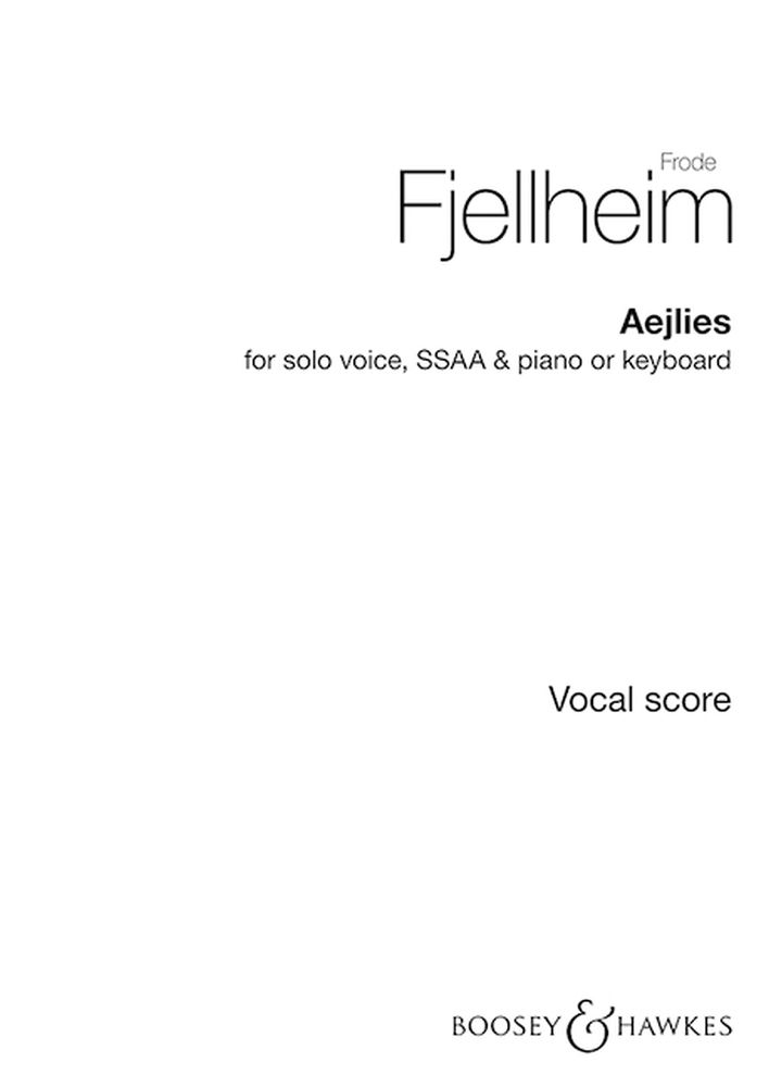 Aejlies: SSAA: Vocal Score