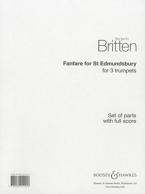 Benjamin Britten: Fanfare For St Edmundsbury: Trumpet Ensemble: Score and Parts