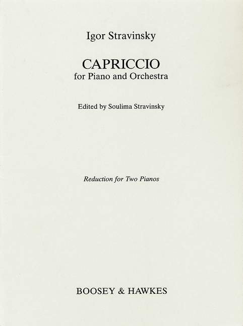 Igor Stravinsky: Capriccio: Piano