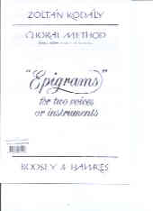 Zoltán Kodály: Epigrams For Two Voices Or Instruments: Voice: Vocal Score