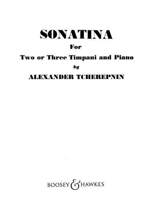 Alexander Tcherepnin: Sonatina for Timpani: Timpani