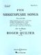 Roger Quilter: 5 Shakespeare Songs op. 23: Low Voice: Vocal Album