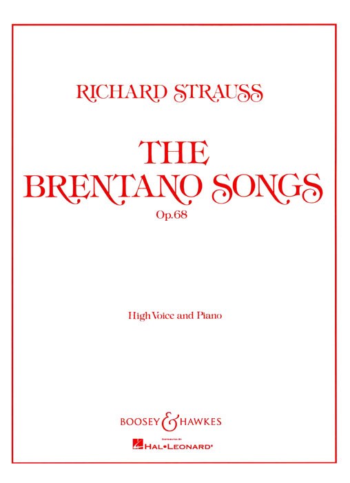 Richard Strauss: The Brentano Songs Op.68: High Voice: Score