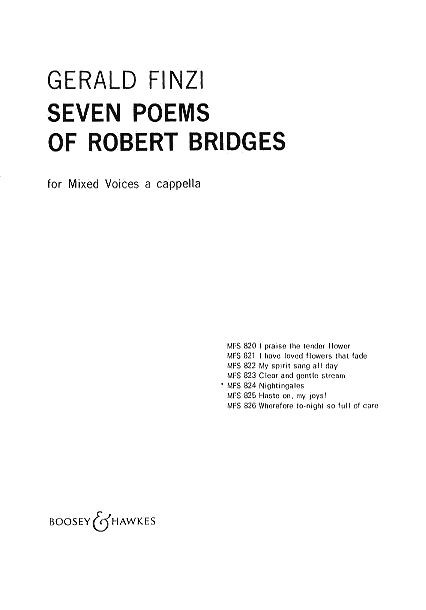 Gerald Finzi: Seven Poems of Robert Bridges op. 17/5: SATB: Vocal Score