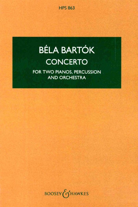 Bla Bartk: Concerto For Two Pianos  Percussion And Orchestra: Piano: Study