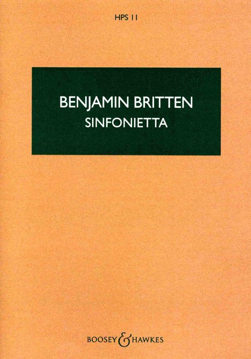 Benjamin Britten: Sinfonietta Op.1: Ensemble: Study Score