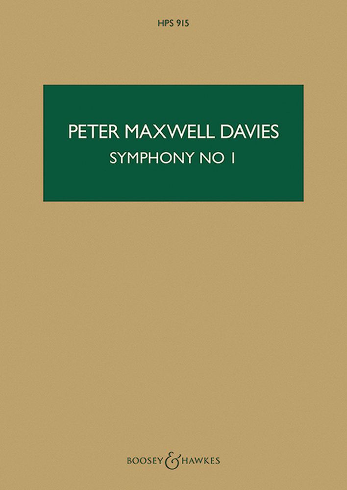 Peter Maxwell Davies: Symphonie Nr. 1: Orchestra: Study Score