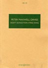 Peter Maxwell Davies: Eight Songs for a Mad King: TTBB: Study Score