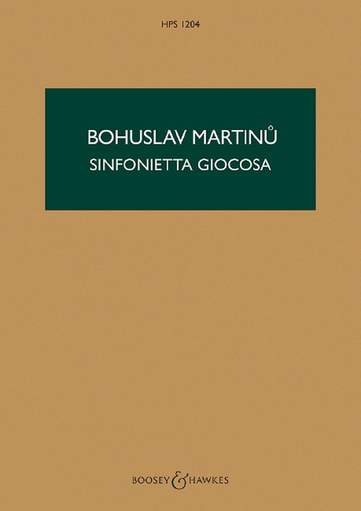 Bohuslav Martinu: Sinfonietta Giocosa H 282: Piano