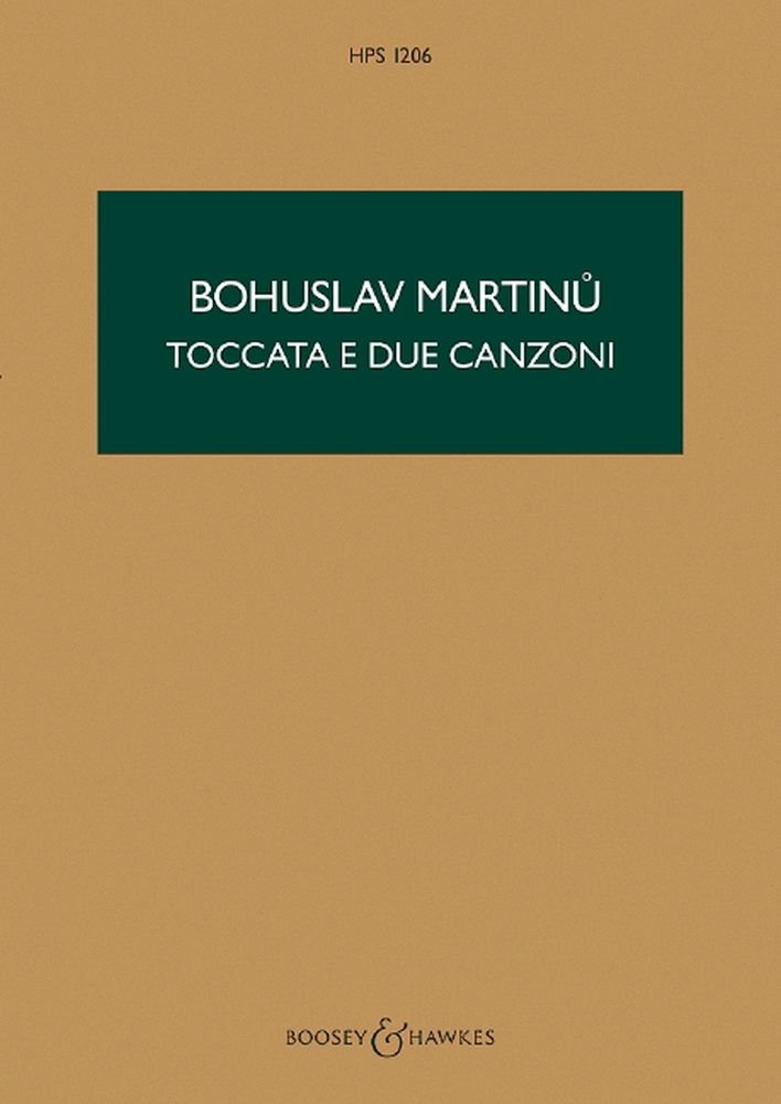 Bohuslav Martinu: Toccata e due Canzoni H 311: Orchestra