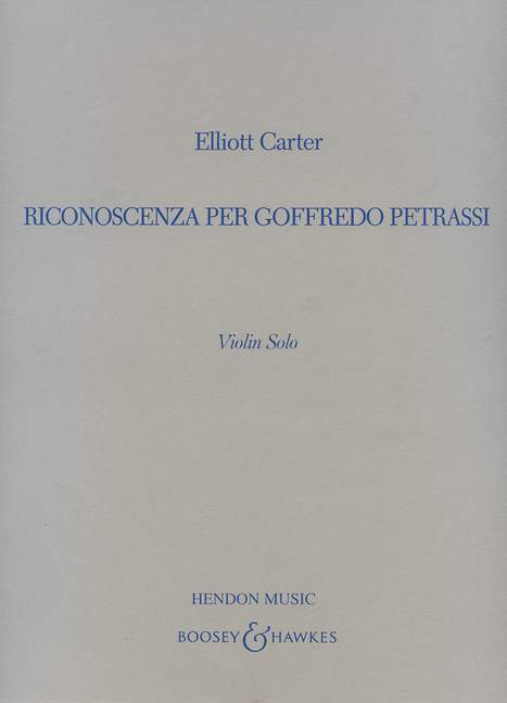 Elliot Carter: Riconoscenza per Goffredo Petrassi: Violin
