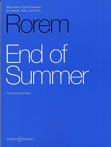 Ned Rorem: End of Summer: Piano Trio: Instrumental Work