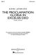 The Proclamation: Gloria In Excelsis Deo: SATB: Vocal Score