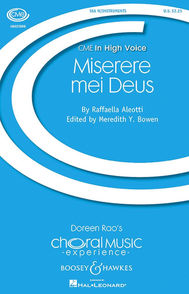Miserere Mei Deus: SSAA: Vocal Score