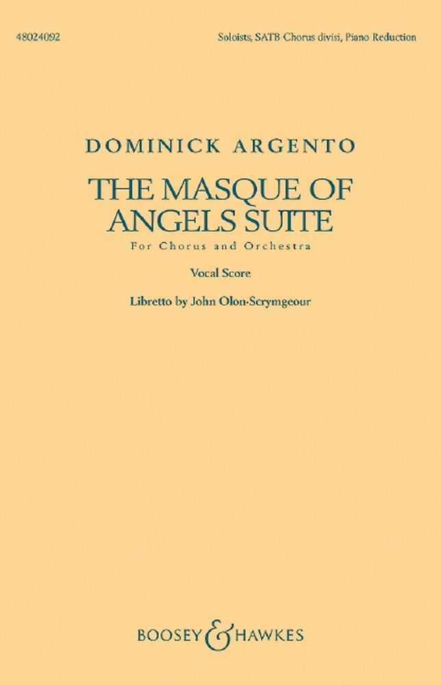 Dominick Argento: The Masque Of Angels Suite: SATB: Vocal Score