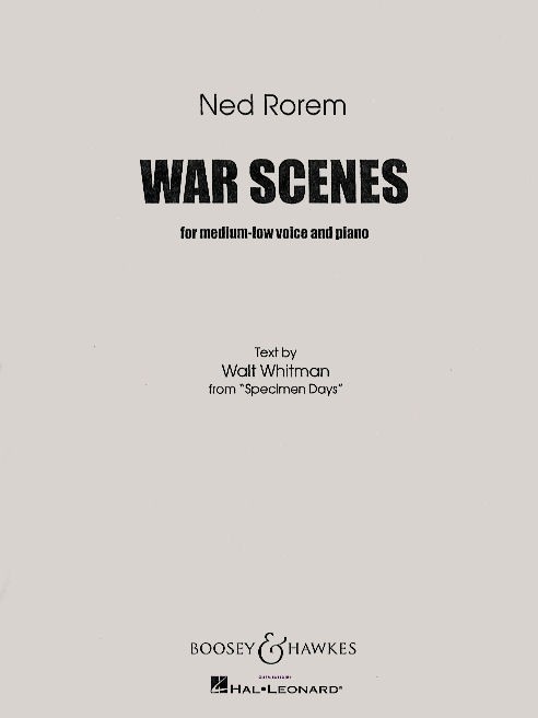 Ned Rorem: War Scenes: Medium Voice: Vocal Work