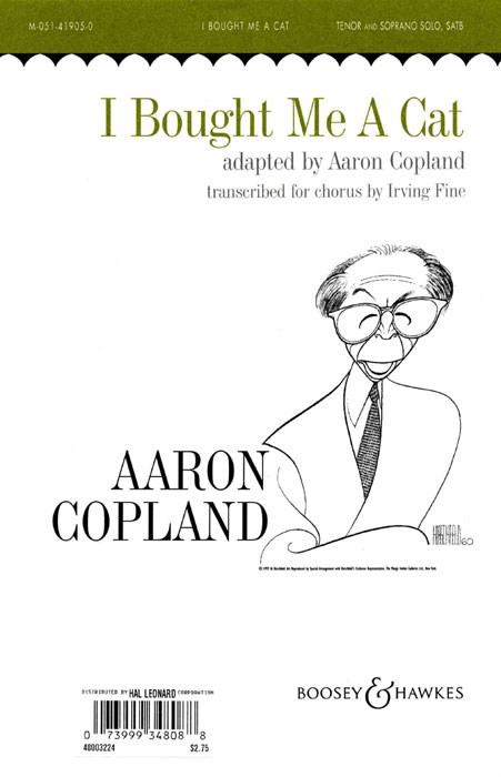 Aaron Copland: Old American Songs I: SATB: Vocal Score