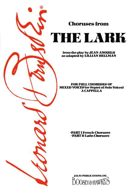 Leonard Bernstein: The Lark: Mixed Choir: Vocal Score