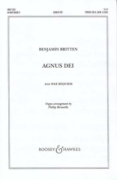 Benjamin Britten: Agnus Dei: Tenor & SATB: Vocal Score