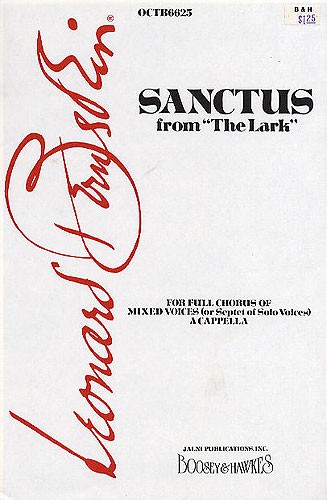 Leonard Bernstein: Sanctus: Mixed Choir: Vocal Score