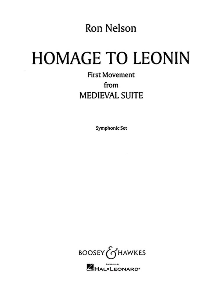 Ron Nelson: Medieval Suite - Nr. 1 Homage to Leonin: Concert Band