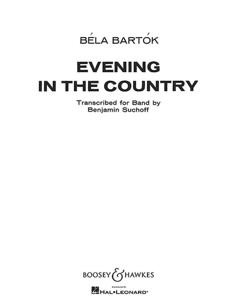 Bla Bartk: Evening in the Country: Concert Band