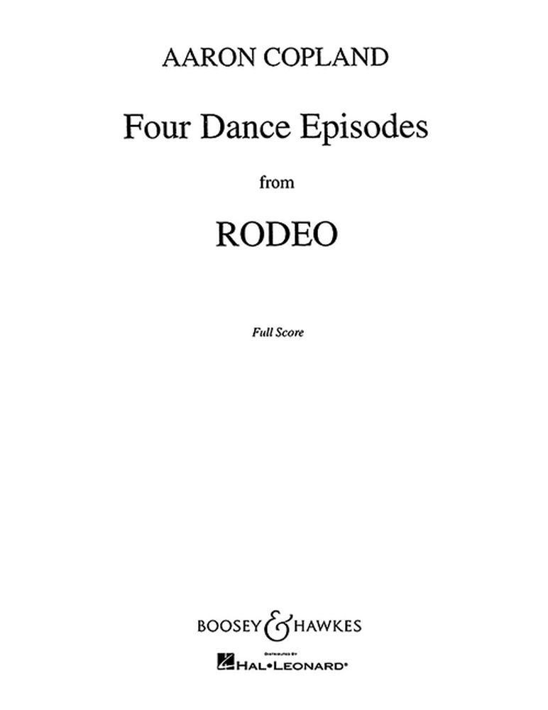 Aaron Copland: 4 Dance Episodes from Rodeo: Orchestra