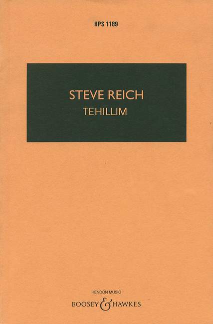 Steve Reich: Tehilim: Voice: Study Score