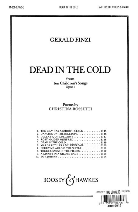 Gerald Finzi: Ten Children's Songs op. 1/5: Upper Voices