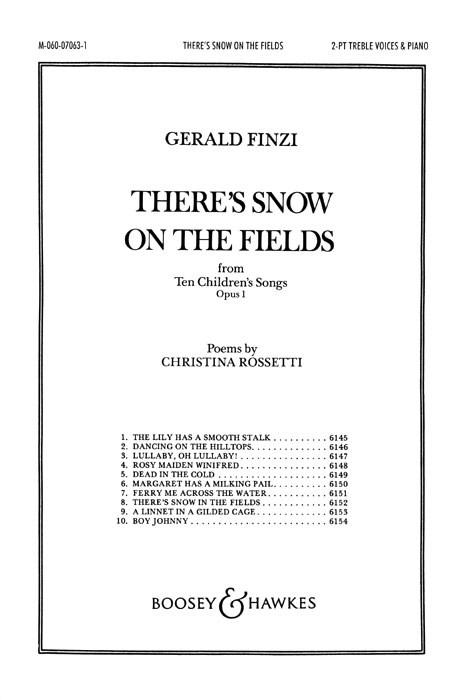 Gerald Finzi: Ten Chrildren's Songs op. 1/8: Upper Voices