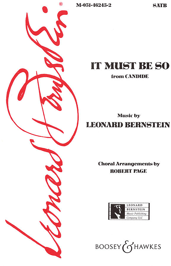 Leonard Bernstein: It Must Be So SATB & Piano: SATB: Vocal Score