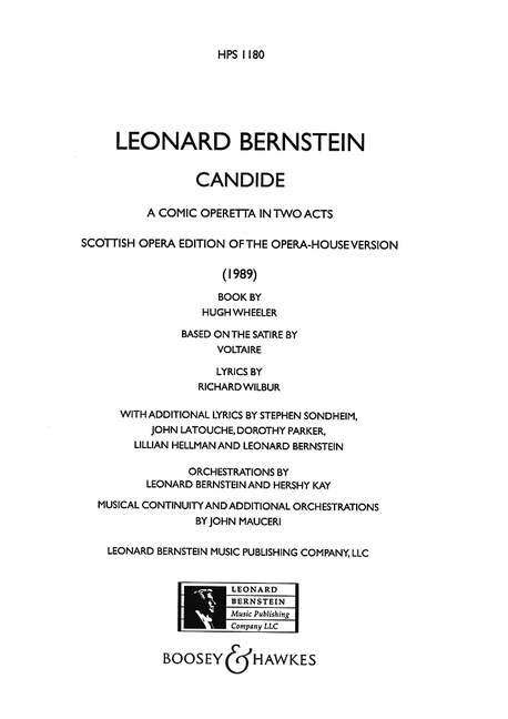 Leonard Bernstein: Candide: Orchestra: Study Score