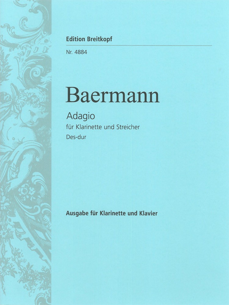 Baerman: Adagio Des-dur / in Db major (ascr. Wagner): Clarinet: Piano Reduction