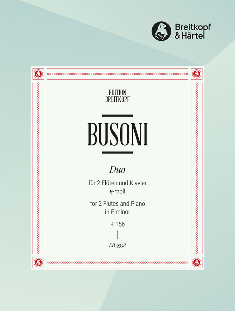Ferruccio Busoni: Duet In E Minor Op. 43 K 156: Chamber Ensemble: Score and