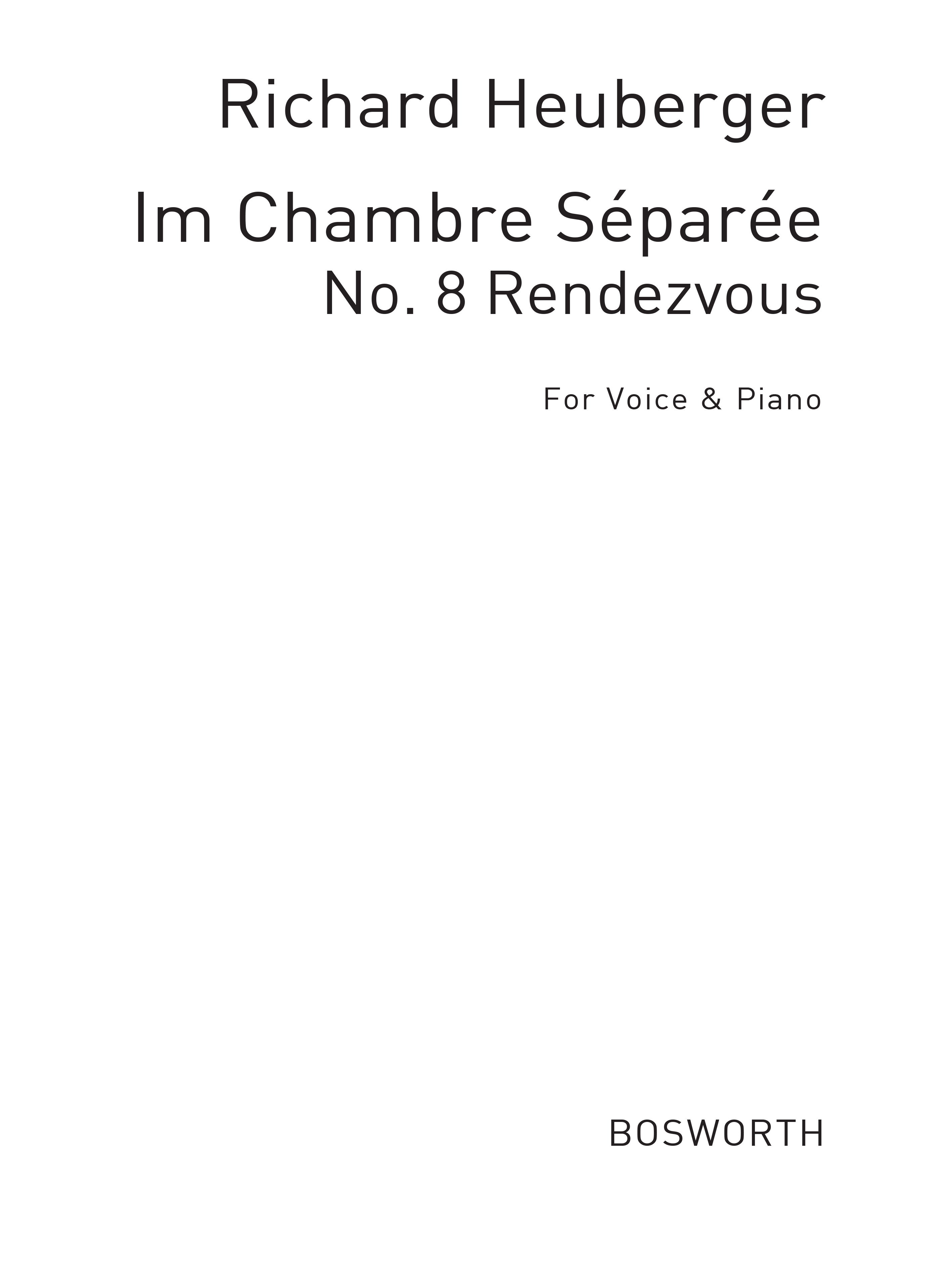Heuberger  R Im Chambre Separee No.8 Duet: Piano