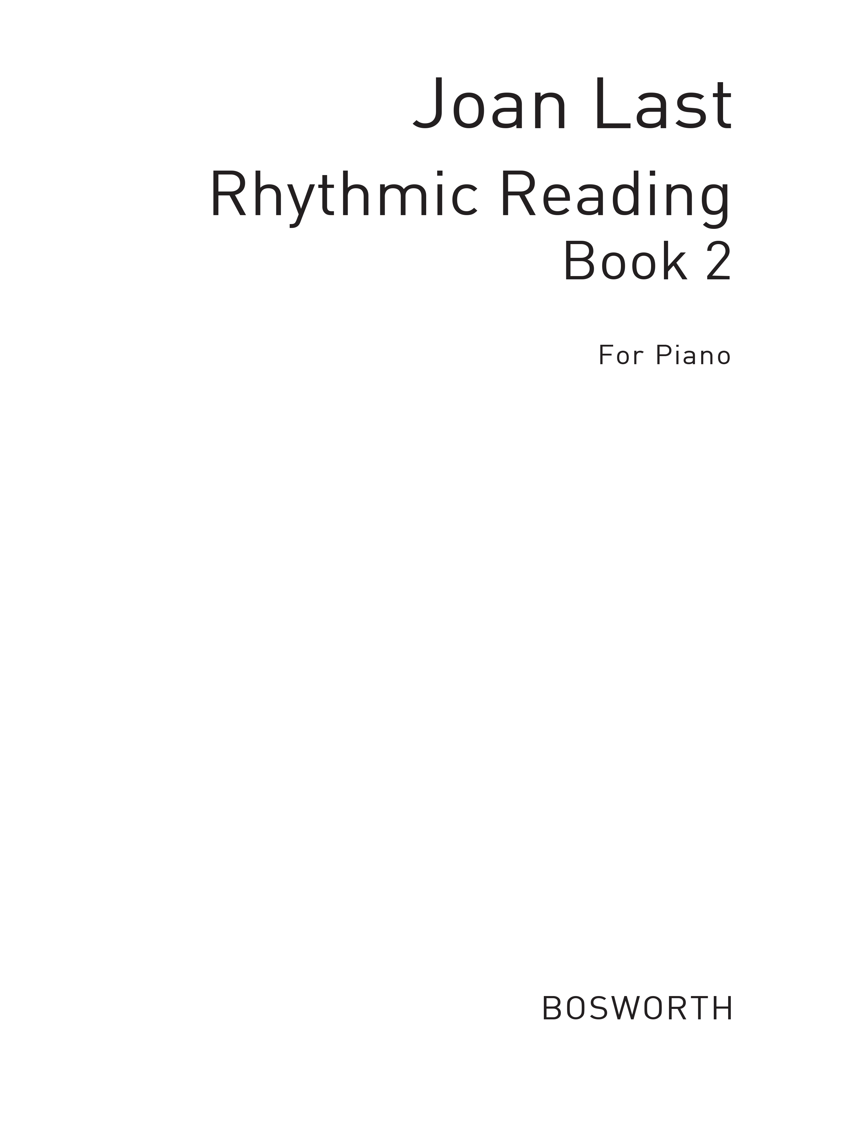 Last: Rhythmic Reading 2: Piano: Instrumental Tutor